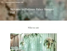 Tablet Screenshot of platinumpalacebanquethall.com